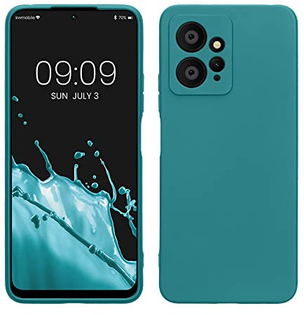 kwmobile Handyhülle kompatibel mit Xiaomi Redmi Note 12 (4G) Hülle - Handy Case aus weichem Silikon in Petrol matt