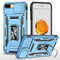 Cover Compatibile con iPhone 7 Plus/iPhone 8 Plus,Protezione Fotocamera Slidable Custodia Antiurto Case Anello Supporto Silicone Custodie,Blu cielo