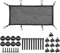 LongZYU Under Desk Cable Tray Flexible Cable Management Under Desk Black Finally Desk Cable Tidy Cable net with 8 holder 8 screws 10cable ties and 10 cable clips for Under Desk Cable Management