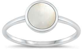 Sterling Silber 925 Perlmutt Ring 58