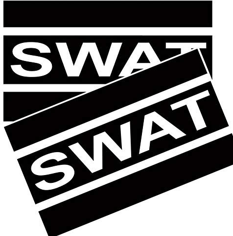 WildeBabsKLBT 11cm Hochwertiger Auto-Aufkleber Sticker Decal Autoaufkleber Aufkleber-Folie Wetterfest 2-Stück Swat Polizei USA Police F64