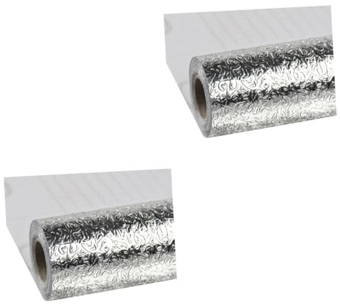 Angoily 2St Schrank Aufkleber Kabinett Tapete Küchenschrank Tapete Küchenölfester Aufkleber Schrankaufkleber selbstklebend Aluminiumpapier abziehen und aufkleben Aufkleber aus Alufolie