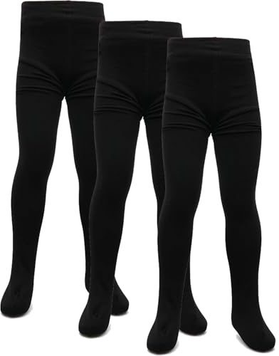 A2Z 4 Kids Girls Thermal Tights Pack Of 3 Cosy Winter - Thermal Tights Black 3 Pack 11-12
