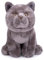 lilizzhoumax Graukurzhaarkatze Plüschtier 28cm/11”, Simuliertes Tier Katze Plüschtier Kawaii Katze Kuscheltier Realistische Plüsch Spielzeug für Wilde Tiere, Geschenk für Freunde und Kinder