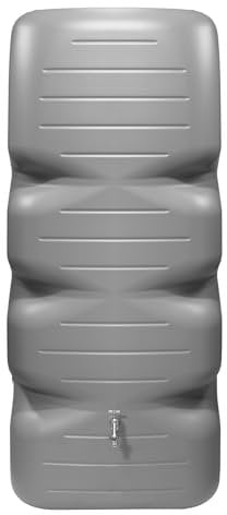 GARANTIA CUBUS Regentonne 1000 Liter betongrau - Gartentank, Wassertank, Fass, Regenfass, Wasserbehälter, Regenwassertonne, Wasserfass, Wassertonne, Wassertonnen für Garten, Regenwassertank