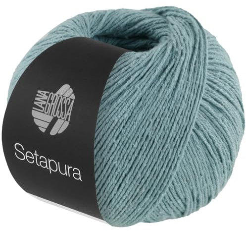 LANA GROSSA Setapura | Angenehm weiches, mattes Seidengarn | Handstrickgarn aus 100% Seide | 50g Wolle zum Stricken & Häkeln | 200m Garn FB13