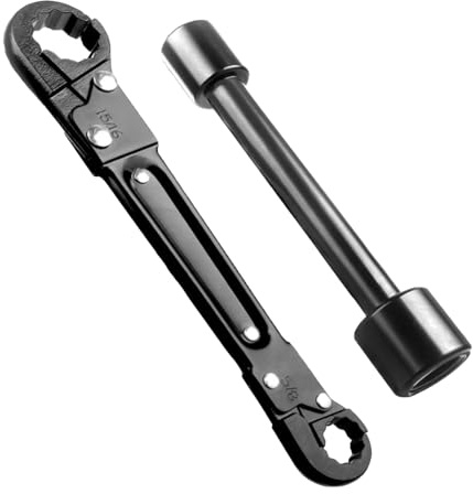 Plyisty Herramientas de Plomería para Plomero Profesional, Kit de Llave de Tope Angular, Herramienta de Extracción de Tope Angular para Compresión MPT de 3/8 o 1/2 Pulgada