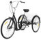 Tenddya 26 Zoll Dreirad für Erwachsene, 6 Gang Dreiräder 3-Rad Fahrrad mit Korb Höhenverstellbar 3 Räder Fahrrad Erwachsene Cityräder Cruise Einkaufsrad für Damen & Herren