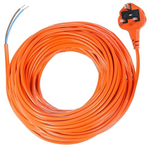 SPARES2GO Cable & Lead Plug for Flymo Hover Vac 250 280 Lawnmower (20 Metre)