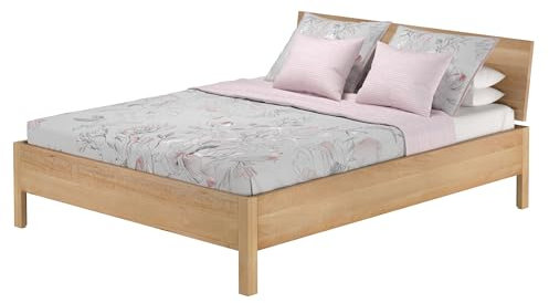 Erst-Holz Metallfreies Einzelbett aus Buchenholz 160x200 mit wählbaren Zubehör V-60.93-16, Ausstattung ohne Zubehör