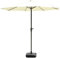 QUSYZD Gartenschirm Gartenschirme 9 Fuß Sonnenschirme Beige Terrassenschirm - Tisch-/Marktschirm für den Außenbereich mit Kurbel und 8 Streben, für Garten, Terrasse, H,