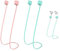 2 Bandas Compatible con los AirPods, Soporte Deportivo de Silicona, Accesorios Antipérdida Compatibles con AirPods 1, 2, 3, Pro, Correas Flexibles para Auriculares Inalámbricos (Rosa y Verde Menta)