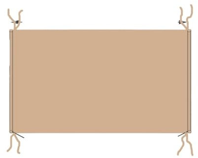 VINCINEY Toile pour Tonnelle Auvent de pergola rétractable en Polyester, Bloc de Pluie, Couverture en Tissu de Remplacement sans Cadre, 6,5 x 16,5 Pieds(Khaki Color)
