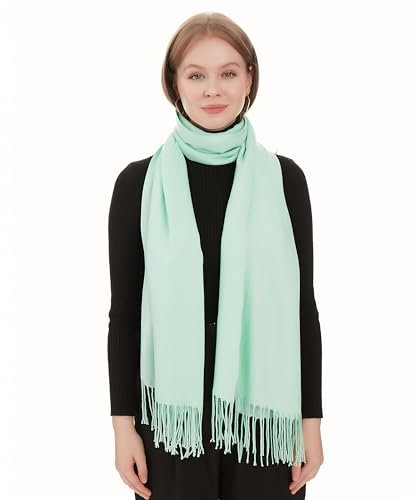 Elegante Stola Für Abendkleid - Minze Schals & Tücher Für Damen - Leichter Pashmina Schal Für Frühling - Schultertuch Für Hochzeit - Halstuch Für Damen - Dünner Schal Dame Stola (Minze)