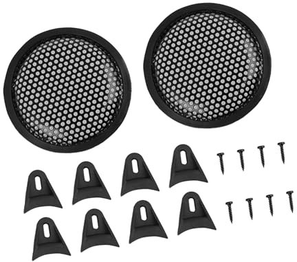 A ABSOPRO 5 Pollice Protezione Altoparlanti Auto Nero Griglia Subwoofer Copertura Rete metallico 2 Pezzi Sostituzione dell'articolo