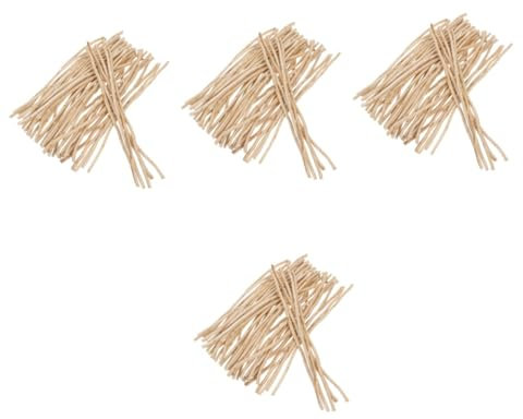 FRCOLOR 4 Sätze Gebogener Aromatherapiestab Diffusorrohre Nachfüllen Blumen-diffusor-Stick Luftdiffusor-Sticks Duftdiffusorstäbchen Blumendiffusor Für Das Büro Beige Hölzern 50 Stück * 4