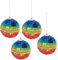 4 Stück Spiegelkugel Discokugel Ø 8cm Partykugel Partydeko Weihnachtskugel Christbaumschmuck