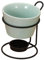 Baoblaze Ensemble de caquelon à fondue au fromage avec grille en fer Chauffe-beurre en céramique pour fiançailles Anniversaire Fromage Chocolat, Bleu