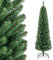 COSTWAY 150cm Bleistift Weihnachtsbaum, künstlicher Tannenbaum mit 295 Zweigespitzen & Metallständer, Christbaum schmal, Kunstbaum Weihnachten für Zuhause, Büro (150cm)