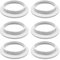 DAZISEN 6PCS E27 Lamp Shade Reducer Ring - White Plastic Lampshade Reducer Ring Converter Lampshade Fittings Light Shade Adapter Rings Lamp Holder E27 Lamp Ring