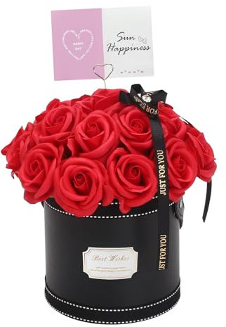Cadeau d'anniversaire pour femme, bouquet de fleurs de savon, roses éternelles, cadeaux d'anniversaire pour femme, épouse, anniversaire, fête des mères pour maman