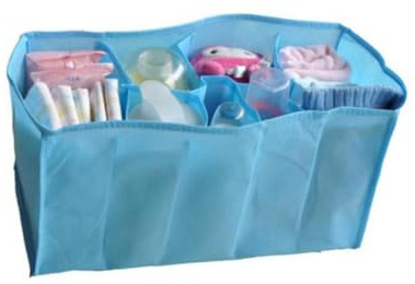 GARVALON Wickeltasche Mit Fächern Vliesstoff-blasentasche-organizer Blau Für Geschenkpapier Spielzeug Wasserflaschen Snacks Kleine Handtücher Einfach Praktisch Und Langlebig Für Hause