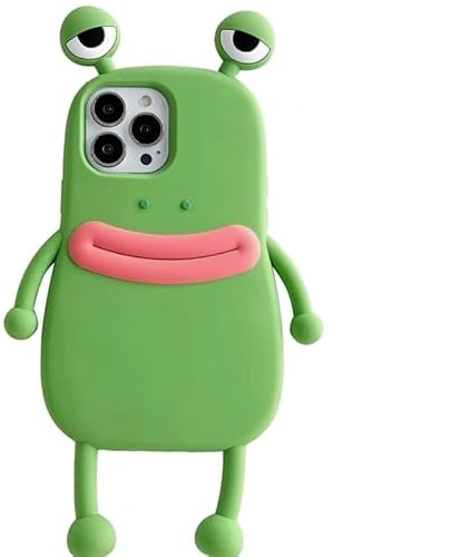 Hässliche Handyhüllen für iPhone 16-Serie, lustige Schutzhülle für iPhone 11, 3D-Frosch-Handyhülle mit Fuß, grün, seltsam, hässliches Handy mit 3D-Augen, süßes Silikon für iPhone 11 (für iPhone 16)