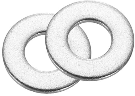 sourcing map 200Pcs M2.5 Flat Washer, 304 Stainless Steel 2.7mm ID x 6mm OD x 0.5mm Thick for Bolt Screw, Factories Repair, Kitchens, Shops, and Outdoor Construction, Silvery