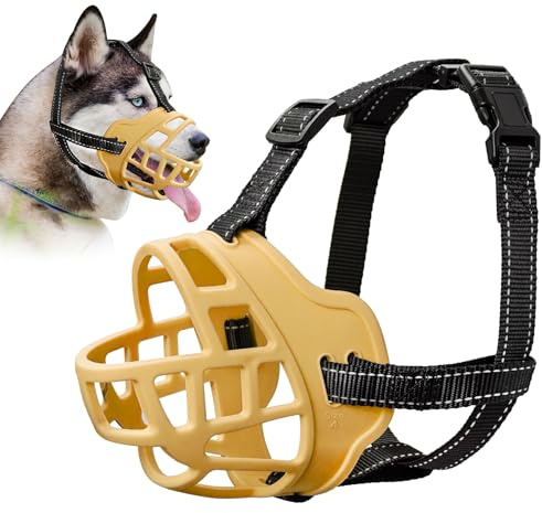 ODRIEW Maulkorb für große Hunde (Luminöses Orange, 4)