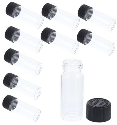 ERINGOGO 12stücke Transparente Glasflaschen Mit Schraubverschluss Kleine Leere Behälter Aus Hochwertigem Glas Feste Fläschchen Für Flüssige Kosmetik Make-up Und Pflegeprodukte Für