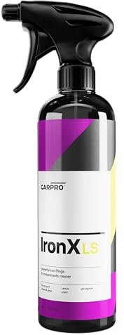 CarPro IronX LS 500ml Flugrostentferner & Felgenreiniger LEMON SCENT – Entfernt Flugrost, Bremsstaub & Metallpartikel – pH-neutral & Lackschonend + Gratis Nitrilhandschuhe Fiwiko