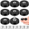 Mexgcom 8 Stück Gummiert Magnete, Ø22MM Stark Magnete Anti-Rutsch Mit M4 Flacher Faden, Extra Stark 5kg Haftkraft, Magnete Anti-Rutsch mit Gewinde, Für Fahrzeuge, Lichtleisten (8)