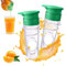 ARTGUTS 2 spremiagrumi manuale, pratico spremiagrumi, spremiagrumi a vite, per limoni, mandarini, arance (verde)