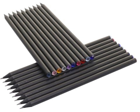 Qsvbeeqj 100 Stück Kohlenstoffstift Mit Diamant Top Holzstiften Skizze Bleistift Für Kinderstudent Erwachsene Schreiben Schreiben Zeichnung Skizzieren