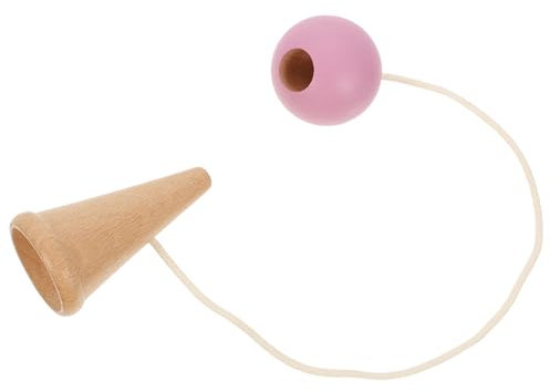 IMIKEYA Holz Kendama Geschicklichkeitsspiel Für Junge Mädchen Und Erwachsene Koordinationsförderndes Motorikspielzeug Interaktives Hand-Auge-Training Geeignet Für Einzel Gruppenspiele