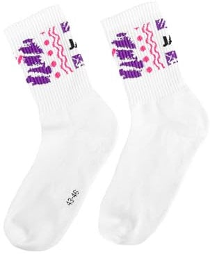 JAKO Unisex Malle Sportsocken im 2er-Pack, weiß/pink/lila/schwarz, 4 (39-42)