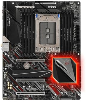 Placa Base Fit For ASRock X399 Phantom Gaming 6 sTR4, Compatible con Threadripper 2950X/2970WX, Cuatro Canales/PCIe 3.0/RGB/3 M.2/8 DDR4 Placa Bases