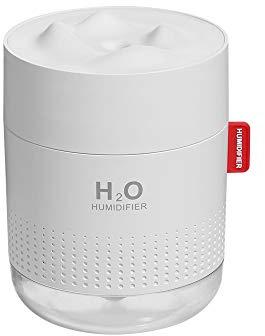 Ultrasonic Mini Humidifier - 500ml Mist Humidifier with Night Light, USB Desktop, Ideal for Babies, Plants, Bedrooms & Offices (White)
