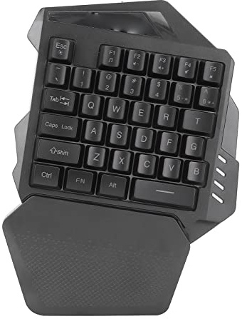 Keenso Kabellose 35-Tasten Gaming-Tastatur, 2,4G RGB Beleuchtung | 2,4G-Verbindung für reaktionsschnelles Spielen, 8 RGB-Modi, langlebige Tasten für 32 Mio. Anschläge, kompaktes Design