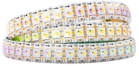 BTF-LIGHTING RGBW RGBNW Naturweiß SK6812 (ähnlich WS2812B) 1m 144LEDs/Pixels/m Individuell adressierbar Flexibel 4 farbe in 1 LED Traumfarbe LED Streifen Wasserdicht IP65 DC5V