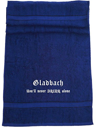 ShirtShop-Saar Gladbach - You'll Never Drink Alone; Badetuch, dunkelblau