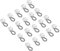 Akozon Button Extender Set 20 stücke Flexible Frühling Taille Erweiterung Tasten Kragen Expander für Hemdkragen Jeans Hemdkragen-Erweiterung Manschette Hosen Hemden Röcke