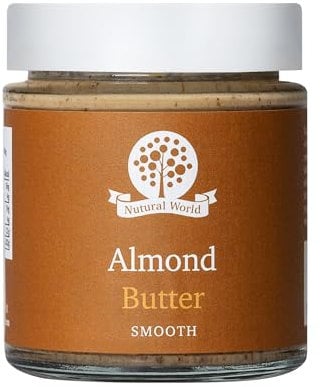 Nutural World - Smooth Almond Nut Butter (170g) - 100% Pure - Single Ingredient - Great Taste Award Winner