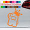 Generic Domo Kun mit Krone Aufkleber VW Sticker JDM Anime Manga Japan 18 Farben 5 Größen
