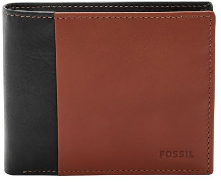 Fossil Brieftasche für Herren Ward, Leder Bifold schwarz 11,7 cm L x 2,5 cm B x 9,5 cm H ML3919001