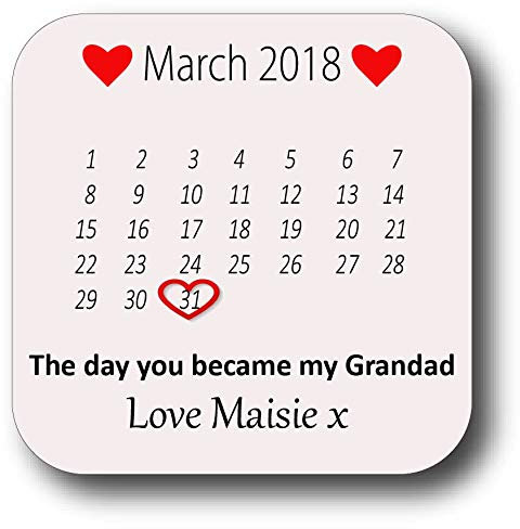Personalised The Day You Became My Grandad Fridge Magnet