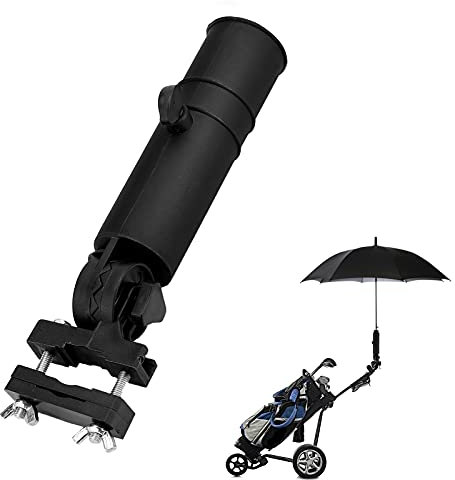 Alomejor Porte-Parapluie pour Chariot de Poignée Connecteur Tailles pour Vélo Fauteuil Roulant Poussette Pêche Plage Chaise Chariot de (Noir-2) (Noir-1)
