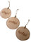 3 Stück Große Eiche Weihnachtsschmuck - Handbemalte Weihnachtsbaumschmuck aus Holz - Perfekte Weihnachtsschmuck Mini Geschenksets für Familie (Dankbar, Dankbar & Gesegnet)