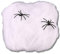 EROSPA® Spinnennetz mit Spinnen - Deko Halloween Karneval Fasching - Weiß