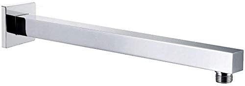 Drenky Brausearm 40cm,Wandarm Edelstahl 304 Wandmontage Duscharm Quadratisch Gerade Chrom für Kopfbrause und Regenduschkopf Verlängerungsarm Mit Teflonband,G1/2 Gewinde(Nein Enthalten Duschkopf)